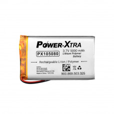 Power-Xtra PX105080 - 3.7V 5000 mAh Li-Polymer Pil -Devreli-3.0A