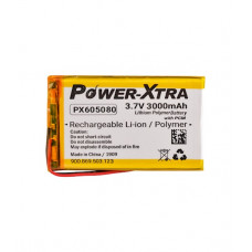  Power-Xtra PX605080 3.7V 3000 mAh Li-Polymer Pil ( Devreli/2.0A)